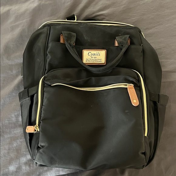 Handbags - Black diaper bag backpack